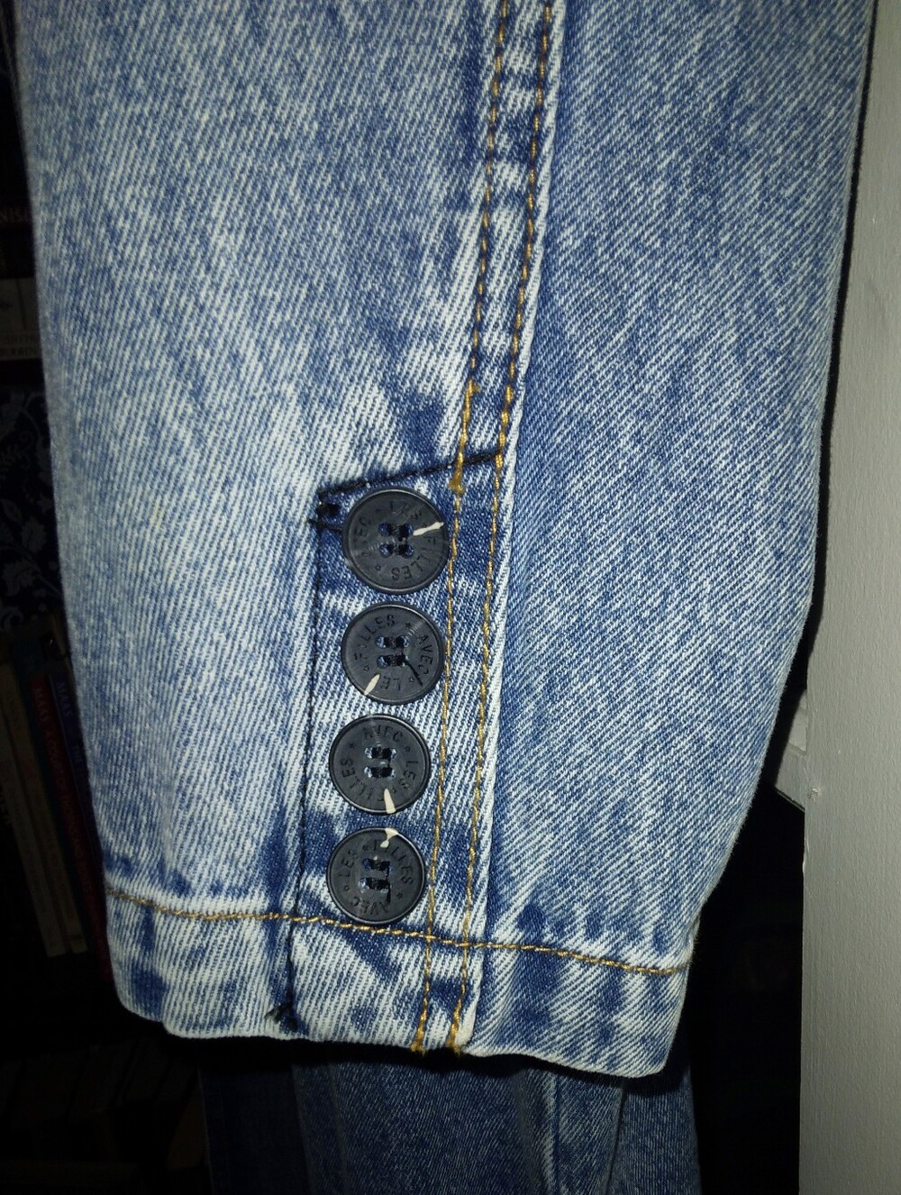 Ave Les Filles Essex Denim Double-Breasted Trench Coat - Picture 5 of 7